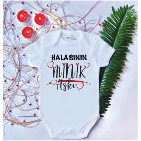 Resim Limon Bebek Baskılı Halasının Minik Aşkı Pamuklu Çıtçıtlı Body Zıbın 