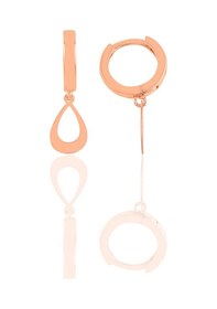 Resim Gümüş Damla Küpe Barcode Gold - Rose Gold - Rodyum 