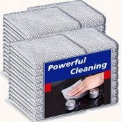 Resim 20 Adet Ultra Dayanıklı Mikrofiber File Temizlik Bezleri - Kuru ve Islak Kullanım İçin Kolay - Bulaşık, Metal Yüzeyler ve Daha Fazlası için Mükemmel - Lekeleri Çıkarır, Modern Kare Tasarım, Az Tüy Döker, Mutfak Temizlik Bezleri|Kare Temizlik Bezleri|Dayanıklı Temizlik Bezi 