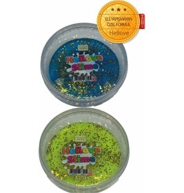 Resim Slime Simli 2 Renk Kaliteli Ele Yapışmayan Pofuduk Yumuşacık Slime 