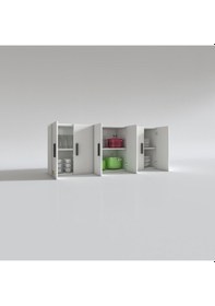 Resim Kenzlife Hazır Mutfak Nonus Byz 060 150 32 Mutfak Banyo Dolabı Kapaklı Raflı 