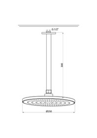 Resim Gpd Ankastre Duş Başlığı Tavandan 250 Ads16 Diğer 