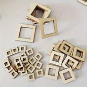 Resim 100 Adet Kare Boş Ahşap Kesimler - DIY El İşleri, Scrapbooking, Kart Yapımı ve Dekor için Çok Yönlü Boş Ahşap Parçalar | Sanat Projeleri, Fotoğraf Çerçeveleri ve Düğün Süslemeleri, Ahşap El İşleri için İdeal 
