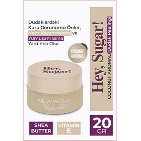Resim New Well Hey Sugar Hindistan Ceviz Aromalı Dudak Peelingi 20 G 