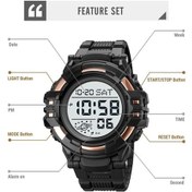 Resim Fastbuy Skmeı 2003 Çok Fonksiyonlu Arka Işık Spor Geri Sayım Tarihi Çalar Saat Erkek Siyah Makine Çok Renkli Çok Renkli 