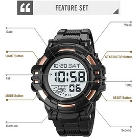 Resim Fastbuy Skmeı 2003 Çok Fonksiyonlu Arka Işık Spor Geri Sayım Tarihi Çalar Saat Erkek Siyah Makine Çok Renkli Çok Renkli 