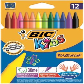 Resim Bic Pastel Boya Plastidecor Karton Kutu 12 Lİ 920299 