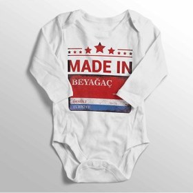 Resim İmaj Tuğbababy Unisex Bebek Beyaz Denizli Beyağaç Sokak Tabelası Baskılı Zıbını Beyaz 