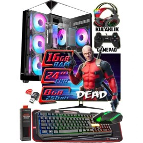 Resim Warbox Dead 24" Monitör I5 6500 16GB Ddr4 Ram 256GB SSD 250GB HDD RX580 Ddr5-8gb E.kartı Gaming Takım Bilgisayar 