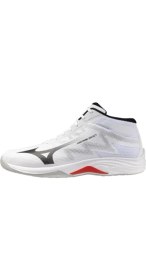 Resim Mizuno Lightning Select Mıd Unisex Voleybol Ayakkabısı Beyaz / Siyah 