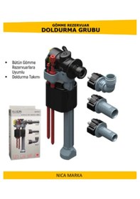 Resim Nıca Bütün Gömme Rezervuarlara Uyumlu Kompakt Doldurma Grubu Gri 