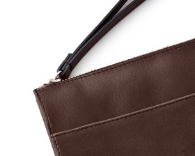Resim Beverly Unisex İnce Deri Clutch Çanta (Bilek Askılı) - Bordo 
