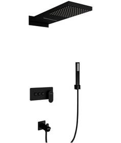 Resim Fause Fau111-B Ankastre Comfort Panel Şelale Duş Seti Siyah 