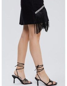 Resim Valmenti Beggy Kadın Siyah Rugan Vegan Topuklu Sandalet 292 6004 Bn Sndlt Y23 Siyah 