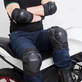 Resim Ebakbak Motosiklet Dizlik Dirseklik Set Bantla Sıkma Özellikli Motor Dizlik Dirseklik Takımı 
