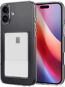 Resim Nihcase Nihcase İphone Uyumlu 16 Kılıf Sfy Kartlıklı Şeffaf Silikon 