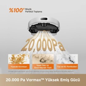 Resim Dreame F20 Robot Süpürge Beyaz, 20.000PA Emiş Gücü 