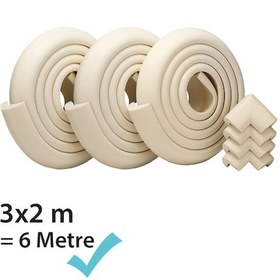 Resim Evokids 6 M Kenar + 4 Adet Köşe Krem Kauçuk Çok Renkli 