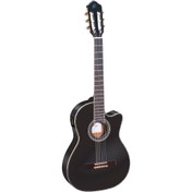 Resim Ortega RCE145BK Thinline Elektro Klasik Gitar (Siyah) 