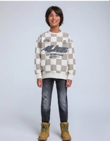 Resim Jack Lions Erkek Çocuk Best Race Yazılı İnce Şardonlu 2 İplik Sweatshirt-14258 Bej 