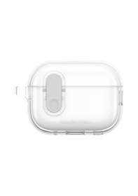 Resim Apple Uyumlu AirPods Pro 2 Kılıf Amazingthing Magnetik Kilit Tasarımlı Minimal Serisi Kılıf Şeffaf 