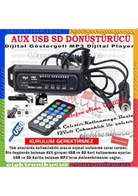 Resim Oto Teyp Çevirici Aux Usb Sd Kart Bluetooth Dönüştürücü Kaliteli (516207807) 