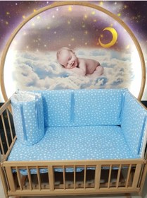 Resim bebek_iklimi 60x120 Bebek Beşik Korumalık Seti Yıldız Desen 4 Parça 