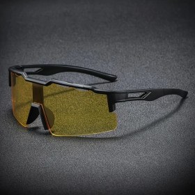 Resim Willowhaven Yellow C2 Gece Görüş Sarı Renkli Hafif Büyük Çerçeve Sürüş Spor Gözlük 