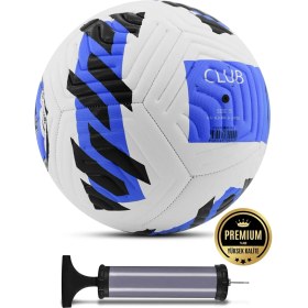 Resim Moonlight Outdoor Orijinal Futbol Topu Pompa Hediyeli Sert Zemin Halı Saha Futbol Topu Dikişli Hibrit Mavi No:5 