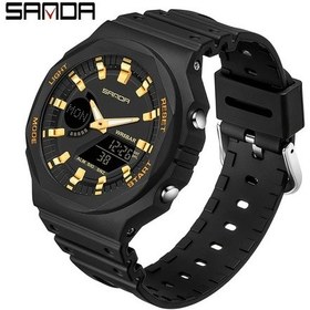 Resim Sunshine022 Sanda Lüks Erkek Kol Saati Kronograf Alarmlı Siyah Altın Sku6016 Diğer 