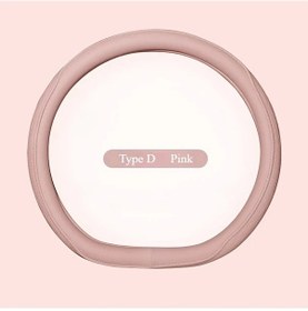 Resim Xuweiwei Pink D Shape Nefes Alabilir Kaymaz 15 Inç Napaliather Direksiyon Kılıfı Pembe-d Şekli 