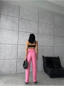 Resim Ahes Shopping Pantolon Kapalı Cep 3 Düğme Detaylı - Pembe Pembe 