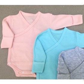 Resim Özdemirli Bebe Özdemirlitekstil Bebelino Çıtçıtlı Badi Kruvaze (3'Lü Paket) (456577579) Çok Renkli 