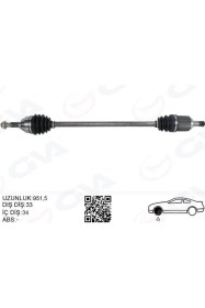 Resim Gva 4491218 - Komple Aks Ön Sağ Opel Astra J 1.4 T-1.6i A-T 09-16 