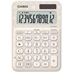 Resim Casio MS-20UC-JWE 12 Hane Beyaz Desenli Masa Üstü Hesap Makinesi 