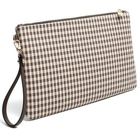 Resim Silver Polo Sp1034 Kadın Portföy & Clutch Ekose Line Kare Kahve Sarı-kahve 
