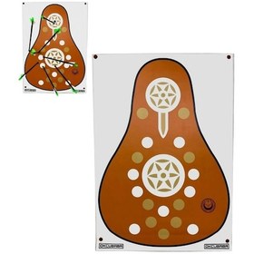 Resim Okcubaba Vinil Geleneksel Okçuluk Hedef Yüzü 80x115 Cm Açık Kahve 