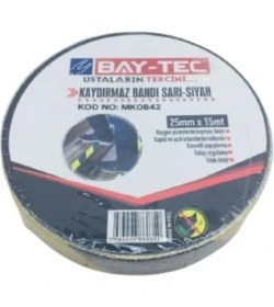 Resim Bay-Tec Mk0842 Kaydırmaz Zemin Bandı Sarı-Siyah 25mmx15mt 
