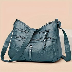 Resim Unisex Kare Çapraz Çanta - Ayarlanabilir Askılı, Altın Tonlu Donanım ve Fermuar Kapatma ile Çok Katmanlı El Çantası, Erkekler ve Kadınlar için Rahat ve Çok Yönlü Omuz Çantası, Günlük Gereksinimler (Telefon, Cüzdan, Anahtarlar) - Dayanıklı ve Şık Tasarım, Seyahat Aksesuarı, Modern Estetik, Premium Kaplama, Fonksiyonel Aksesuar, Şehir İçi Seyahat, Minimalist Tasarım, Sağlam Yapı, Günlük Şehir İçi Seyahatçiler, Gri, Günlük Şehir İçi Seyahatçiler, Çok Yönlü Aksesuar, Üst, İş Gereksinimi, Sokak Mod 