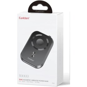 Resim EARLDOM PD61 3in1 10.000 mAh 15W Kablosuz Şarj ve 20W Type-C Çıkışlı PD Hızlı Şarj Powerbank - Gri 