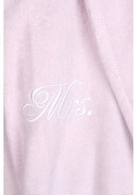 Resim Baveno %100 Pamuk Özel Seri Yazı Nakışlı Kadife Şalyaka Bornoz 