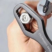 Resim Jiaxiuangjiu Ayarlanabilir Kendinden Sıkıştırma Çift Başlı Anahtar, Krom Vanadyum Çelik, 3-17mm Çene Kapasitesi, Ev ve Otomotiv Kullanımı İçin, Elde Kullanım İçin 