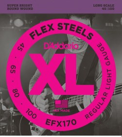 Resim D'addario Efx170 Bas Gitar Tel Seti. Flexsteels. Regular Lıght Ga 