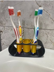 Resim Okpax Siyah Diş Fırçalık Ve Diş Fırçası Kabı Siyah 