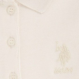 Resim U.S. Polo Assn. Kız Çocuk Krem Polo Yaka Basic Sweatshirt 50296377-VR071 