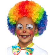 Resim Rengarenk Kıvırcık Afro Peruk Bonus Saç 