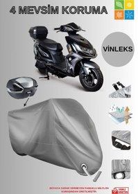 Resim AutoEN FALCON ENJOY PLUS VİNLEKS KİLİT UYUMLU MOTOR BRANDASI ARKA ÇANTA UYUMLU LÜKS KALİTE-GRİ 