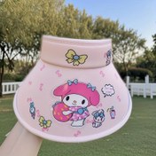 Resim Sanrio Yazlık Geniş Kenarlı Güneş Şapkası - Hafif Esnek Fit Pastel Pembe & Sarı Karakter Tasarım, Kadın ve Erkekler için Unisex Outdoor, Mükemmel Hediye, Şık Kova Şapka, Eğlenceli Baskılı Desen 