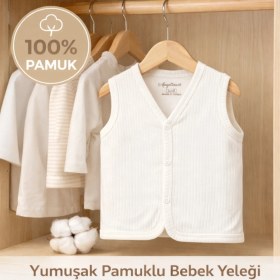 Resim Angeltouch %100 Pamuk Kız Erkek Bebek Yelek Raporlu Basic 