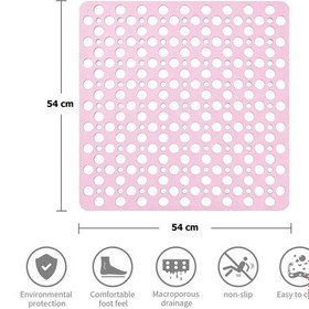 Resim İsgstore Kare Vantuzlu Banyo ve Duş Kaydırmazı Küvet İçi Duşakabin Kaydırmaz Vantuzlu Banyo Paspası 54x54 CM Diğer 